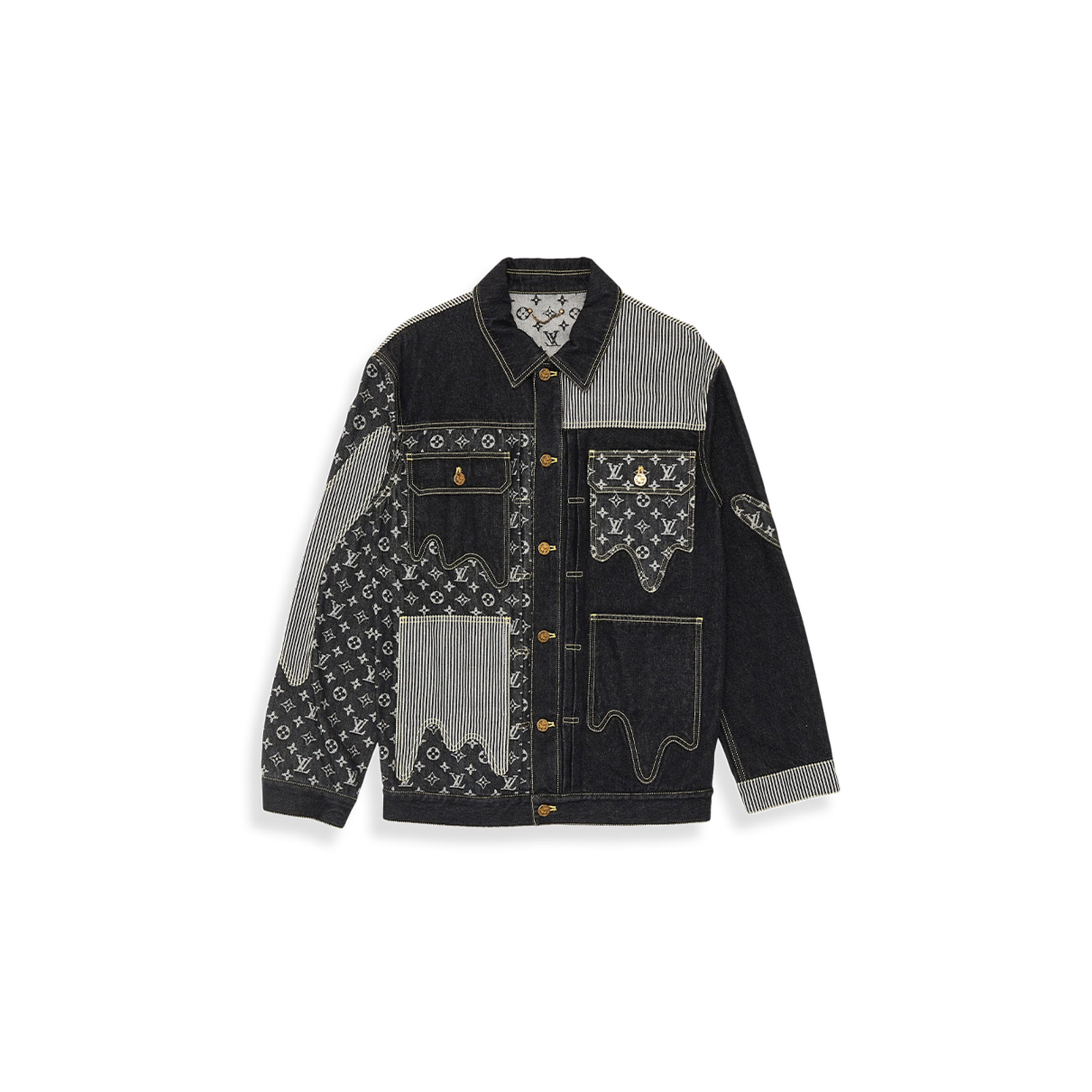 LOUIS VUITTON X NIGO MONOGRAM CRAZY DENIM WORKWEAR JACKET 1A9GEF